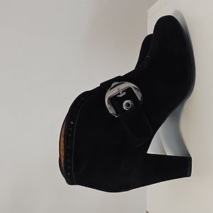 Geox Respira Black Suede Ankle Boots